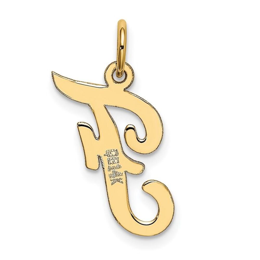 Kazi Luxury 14k Yellow Gold Medium Script Letter … - image 3